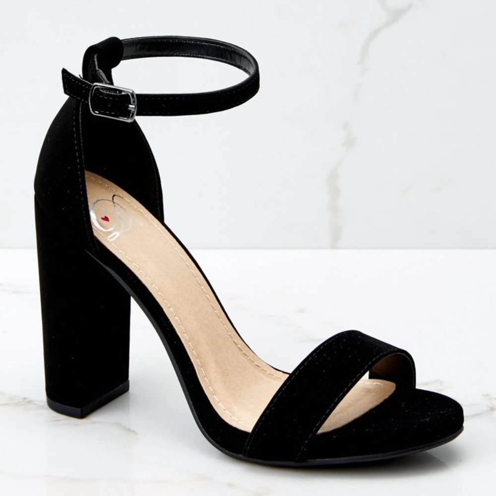Black Ankle Strap Heel